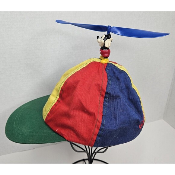 Disney Mickey Mouse Vintage Baseball Cap w Propeller Theme Park 90's Rare - Picture 3 of 9